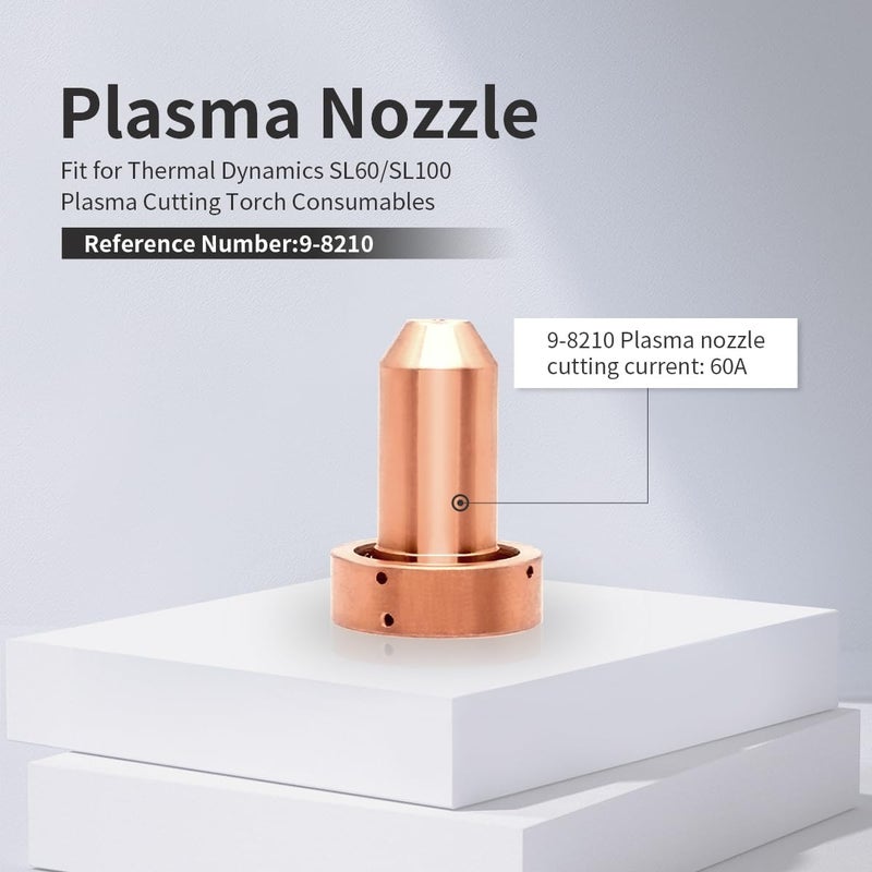 WeldingStop 10pk 9-8210 Plasma Tips 60Amp Fit Thermal Dynamics Cutmaster 52 SL60 SL100 Plasma Cutter Torch Consumables - Image 3
