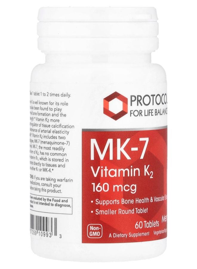 Protocol For Life Balance MK-7 Vitamin K2 160 mcg 60 Tablets - Image 2