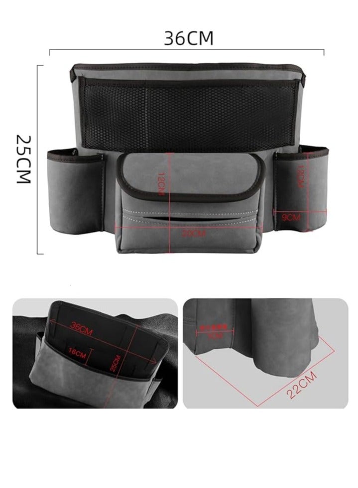 Car Handbag Holder Between Seats Suede Large Capacity Car Purse Holder Automotive Consoles u0026 Organizers for Document Phone Storage Car Organizer - Image 5