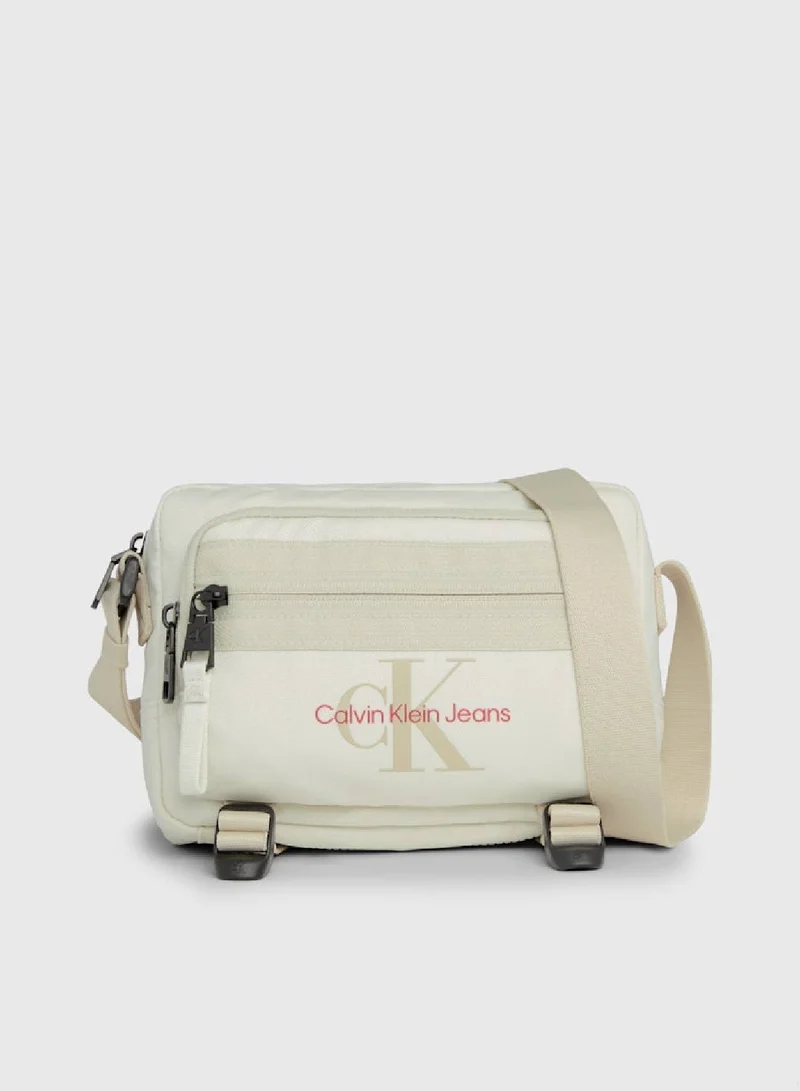 Calvin Klein Jeans Sports Essential Crossover Bag - Polyester, Beige