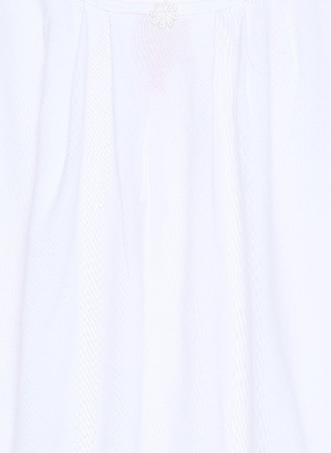 Red Rose White Maxi Nightdress SANDHYA - Image 5