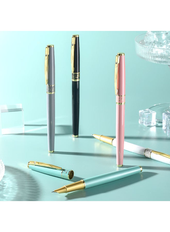 مونتاجوت Montagut Fountain Pen، قلم حبر جاف، قلم فني، قلم توقيع نسائي برأس مدبب، قلم كتابة راقٍ لممارسة الطلاب، هدية عيد ميلاد للصديقة، صندوق هدايا، سلسلة Impression M710، Princess Pink - Image 3