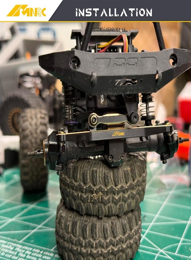 NMNRC Brass Bold Steering Link Kit Compatible with Axial SCX24 AX24 1/24 RC Crawler Upgrades Part - Image 4