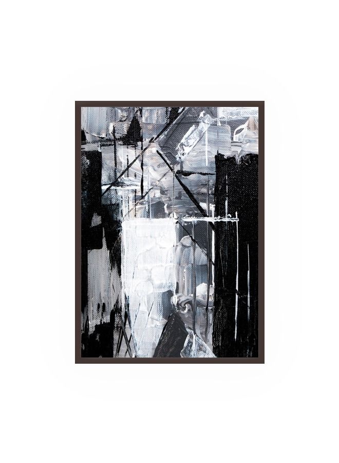 Marktna Canvas Wall Art for Wall Decoration Modern Design With a Hollow Brown Frame Size 120x80cm One Piece - Image 2