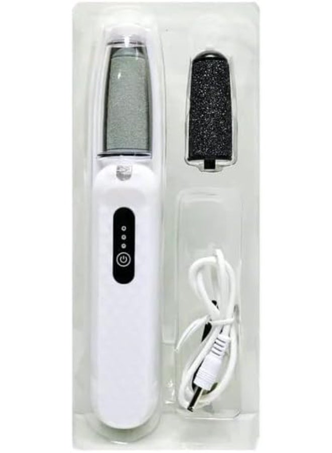 Electric Foot File, Rechargeable, Waterproof Hard Skin Remover with 2 Rollers and LED Light for Feet and Heels - Image 1