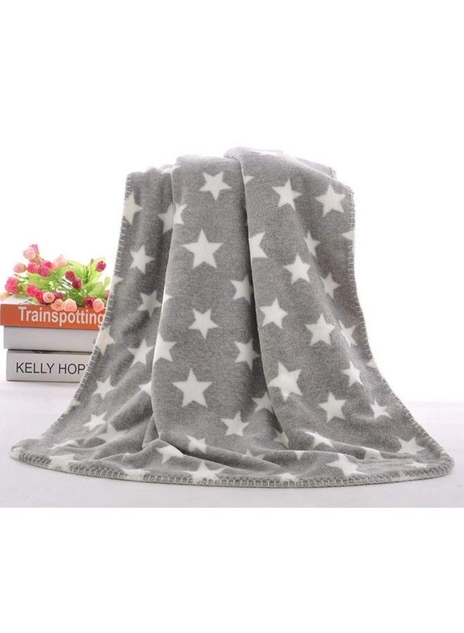 Brandonn All Season Fleece Supersoft Hooded And Printed Baby Blanket And Baby Bath Towel (Grey White)Pack Of 2 - Image 4