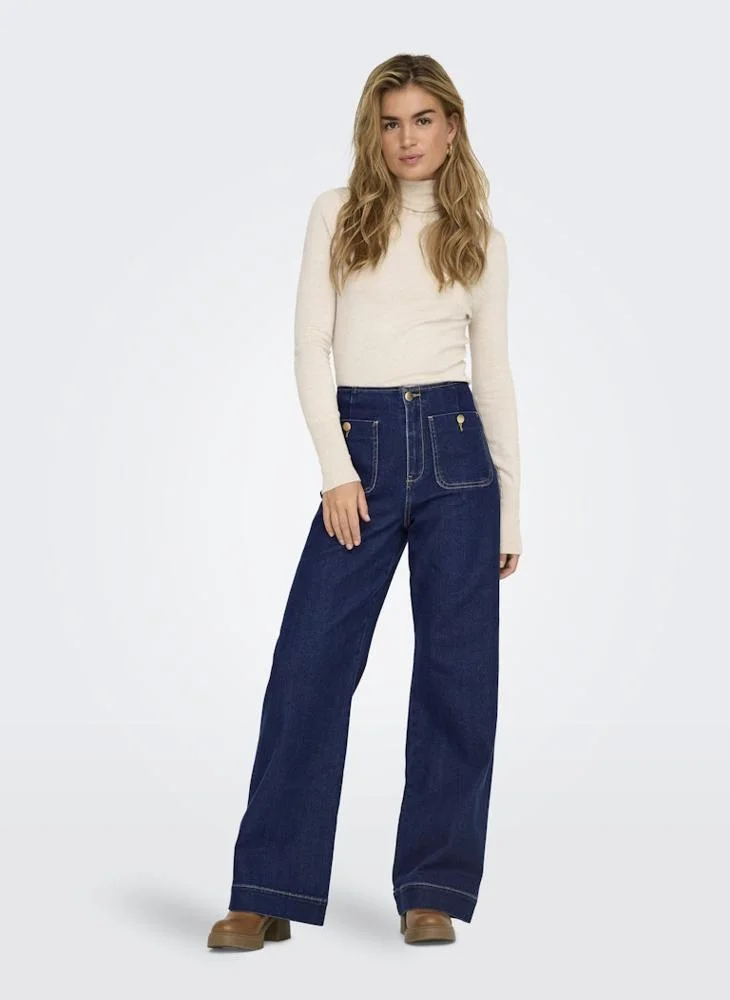 اونلي Onlmadeline High Waist Wide Leg Jeans"32