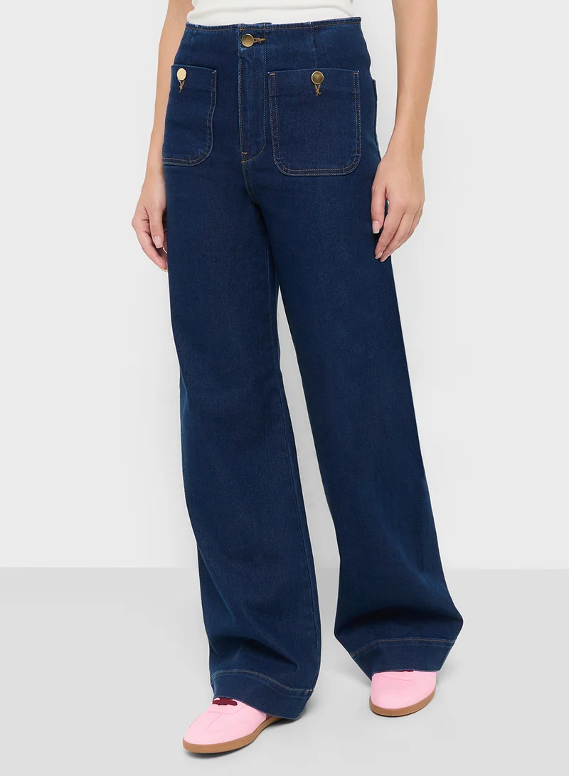 ONLY Onlmadeline High Waist Wide Leg Jeans"32