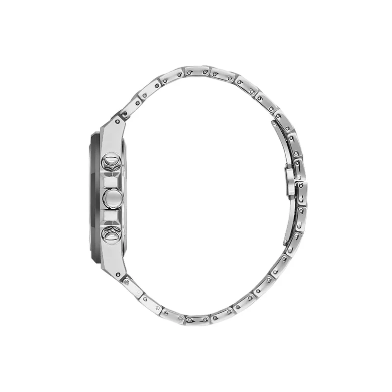 DANIEL KLEIN Men's Stainless Steel Silver and Black Alloy Case Analog Black Round Emboss Dial Japanese Quartz Exclusive 50 Meters Water Resistant