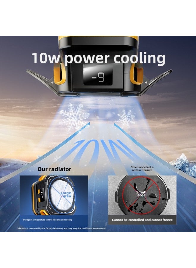 P70 Mobile Phone Radiator Semiconductor Refrigeration Icing External Battery Charging Cooling Digital Display Heat Dissipation Back Clip-Color:P70 Radiator Single Battery - Image 5