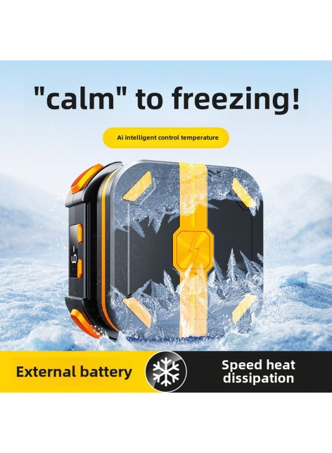 P70 Mobile Phone Radiator Semiconductor Refrigeration Icing External Battery Charging Cooling Digital Display Heat Dissipation Back Clip-Color:P70 Radiator Single Battery - Image 2