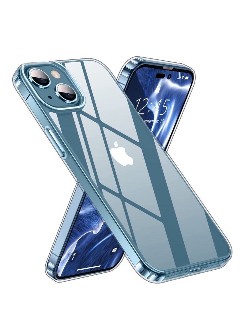DUSALA Compatible with iPhone 14 Case Clear, Anti-Yellowing Transparent Shockproof Protective Bumpers Phone Cases for iPhone 14 Released 2022-Clear - Image 1