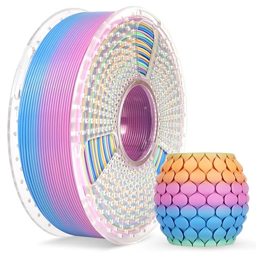 SUNLU 3D Printer Filament, Rainbow PLA Filament 1.75mm, Multicolor Gradient 3D Filament, Neatly Wound 3D Printing Filament, Dimensional Accuracy +/-0.02mm, 1KG Spool. (Rainbow PLA 04) - Image 1