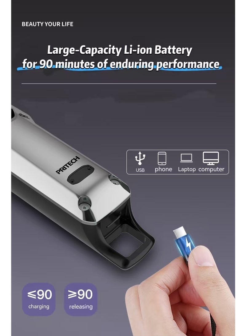 【2025 New】Hair Clipper with LED Display, Fast USB Charging, Professional Cordless Haircut Kit for Barber & Home Hair Cutting - Image 5