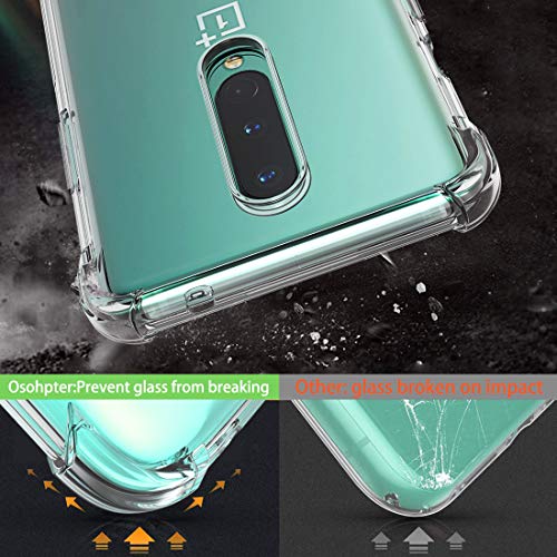 Osophter for Oneplus 8 Case [Not Compatible with Oneplus 8t],Clear Transparent Reinforced Corners TPU Shock-Absorption Flexible Cell Phone Cover for One Plus 8(Clear) - Image 3