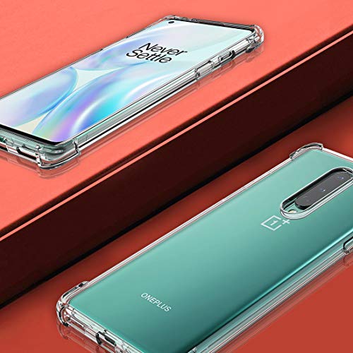 Osophter for Oneplus 8 Case [Not Compatible with Oneplus 8t],Clear Transparent Reinforced Corners TPU Shock-Absorption Flexible Cell Phone Cover for One Plus 8(Clear) - Image 4