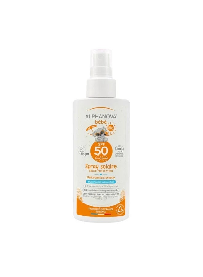 Alphanova Baby Organic Sun Spray SPF50 125g - Image 1