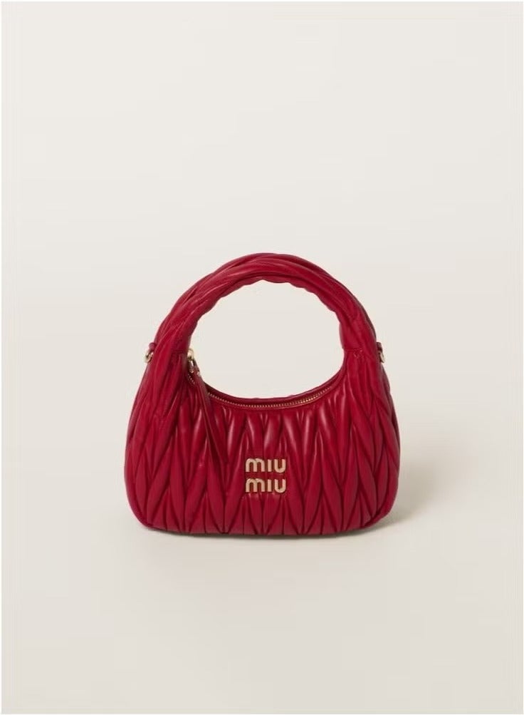 Miu Miu MIU MIU Wander quilted nappa leather hobo Crossbody Shoulder Bag  - Image 1