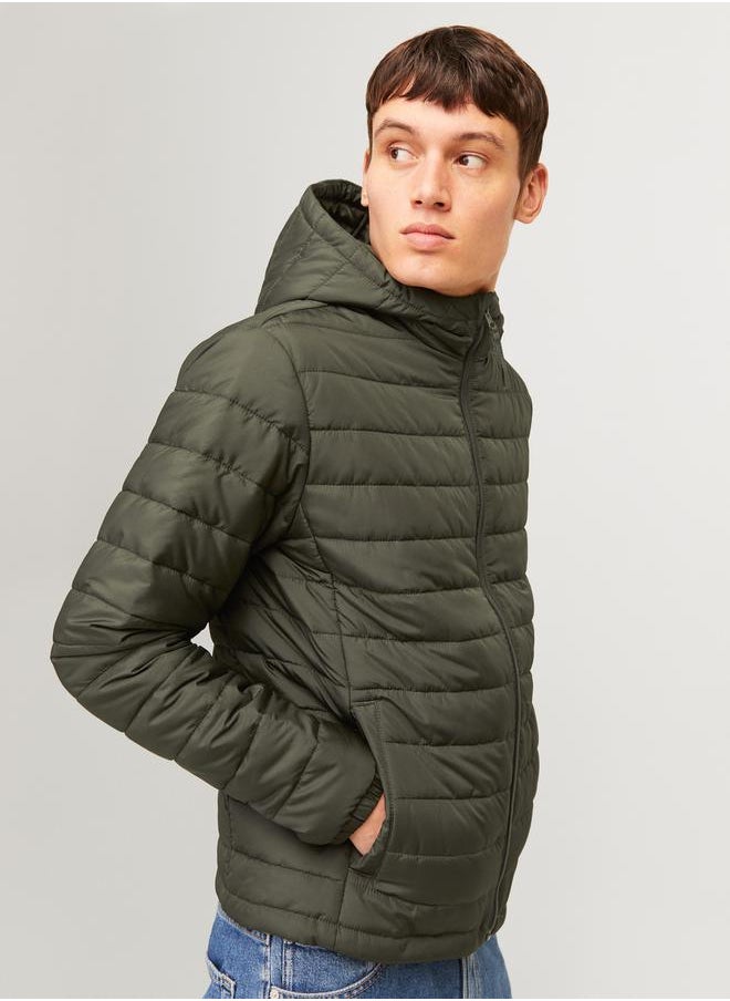 JJ Rebel by Jack & Jones Hooded Puffer Jacket with Front Zip  - Image 1