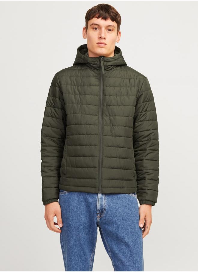 JJ Rebel by Jack & Jones Hooded Puffer Jacket with Front Zip  - Image 2