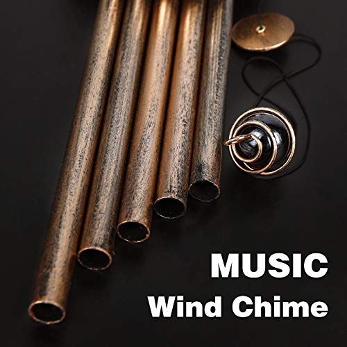 DesGully Solar Wind Chimes, Sun Wind Chime Outdoor Clearance w/Glowing Crackle Glass LED Unique Wind Bells for Outside Waterproof Chimes, Gifts for Her/Him (42" Long Metal Chimes)… - Image 2