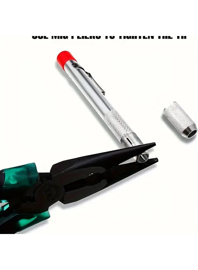 Soapstone Marker Pen Set 1pc Aluminum Holder with 4 Replacement Refills for Metal Construction - Image 4
