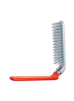 Allegro Combs Allegro Combs ScalpCaress Detangler Brush Mini Foldable Hairbrush for Women Kids  Ideal For Curly Hair  Soft Bristle TravelFriendly Brush 1 Brush Red 