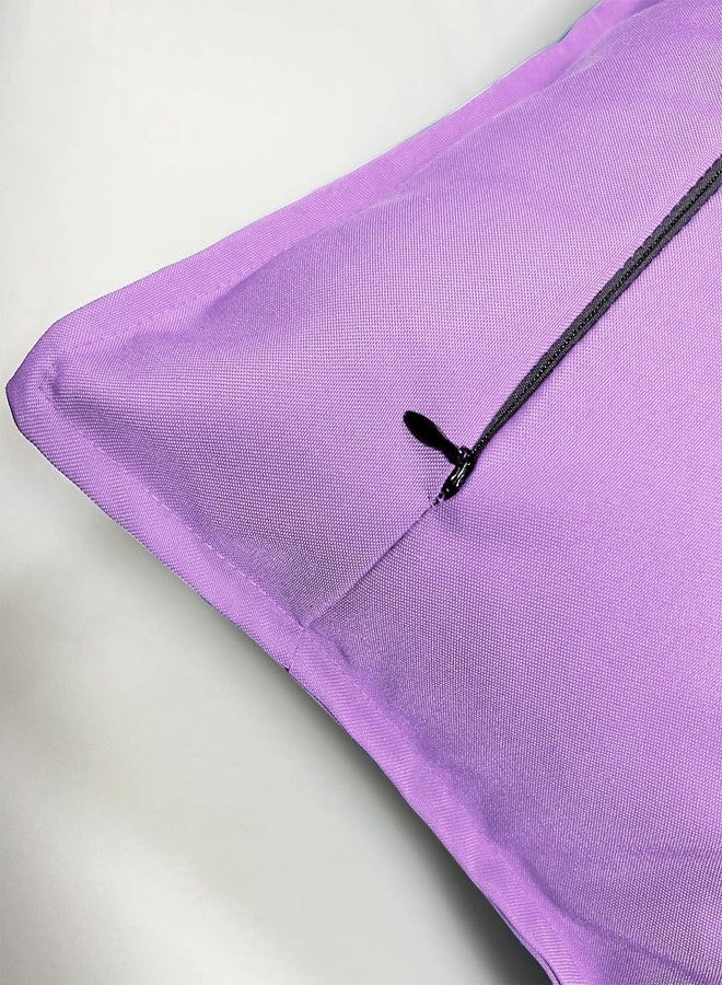 WOKANI Outdoor Waterproof Pillow Covers 18x18 Set of 2 Sunbrella Decorative Square Solid Couch Pillow Covers with Wide Edge for Patio Tent Sofa Bed Living Room, Purple - Image 3