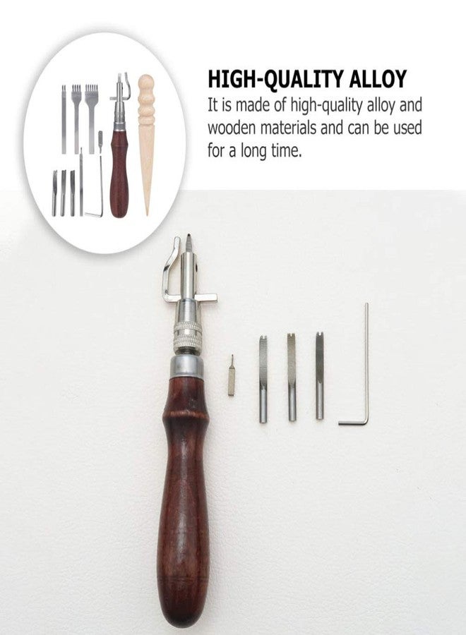 HEALLILY 1 Set Stitching Punch Sewing Craft Tool Leather Stitching Pouch Kit for Stitching Punching (assorted) - Image 2