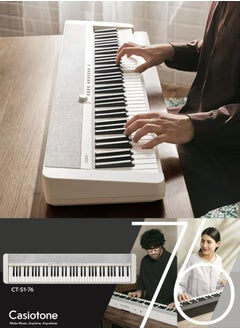 CASIO Casiotone CT-S1-76WE Piano Keyboard 76 Keys, With Power Adaptor  - Image 1