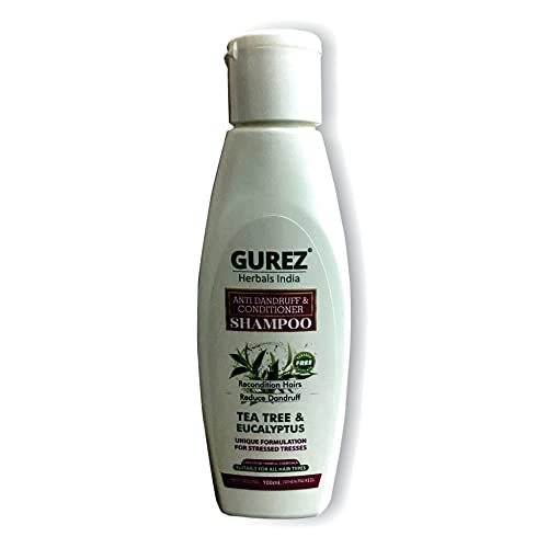 Gurez Anti Dandruff & Conditioner Shampoo 100 ML with Power of Tea Tree and Eucalyptus, Recondition Hair-Reduce Dandruff-Hydrates Scalp, Suitable For all Hair Type (Pack of 1) - Image 1