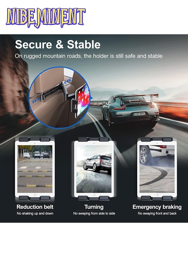 NIBEMINENT Tablet Holder for Car,ipad Car Holder Back Seat,Road Trip Essentials for Kids or Adults,Suitable for 4-12.9" Devices, Tablet Stand,Adjustable Distance,Rotating Screen - Image 5