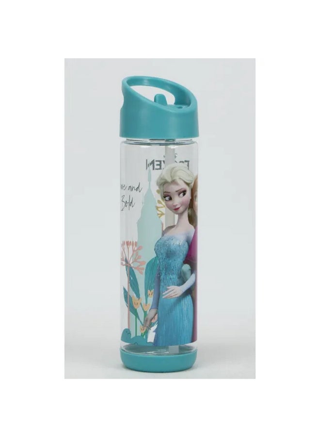 SunCe Disney Frozen Plastic Water Bottle with Straw Multicolour 500 ml SUNS-4300FRZ  - Image 4