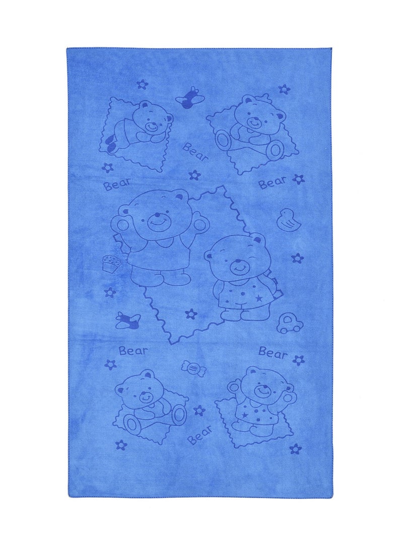 AURIO Premium Kids Microfiber Bath Towel – Set of 2 - Ultra-Soft 48x85 cm Quick-Dry Shower Towel for Toddlers & Children – Playful Bear Pattern, Highly Absorbent, and Gentler on Skin - Image 4