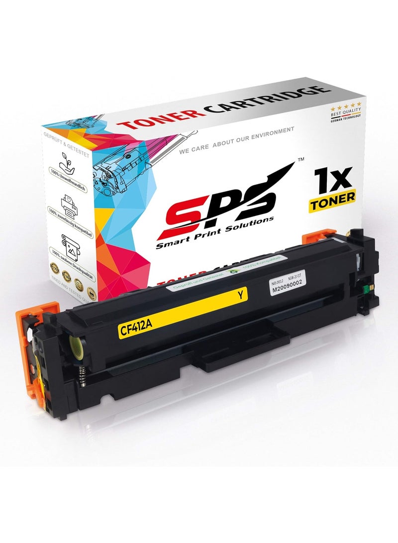 Smart Print Solutions SPS Compatible Toner Cartridges for HP - CF412A 410A | 1x Yellow | Yield upto 2,300 Pages - Image 1