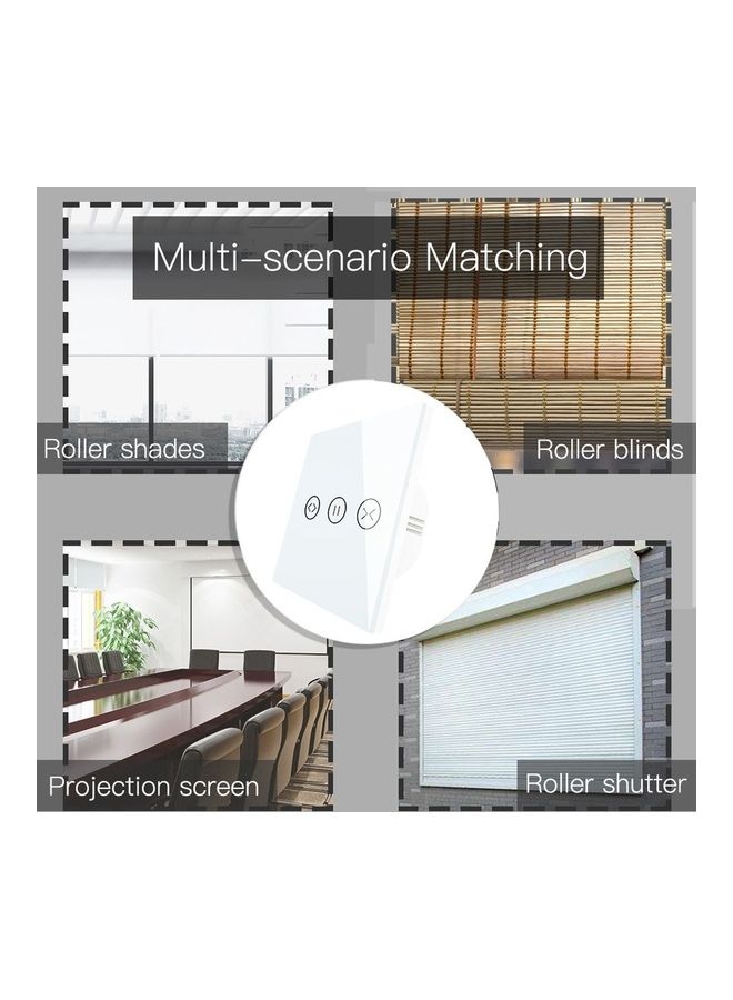 NIBEMINENT Intelligent WIFI Blind Switch Curtain Roller with Mobile Phone APP and Voice Control White - Image 2