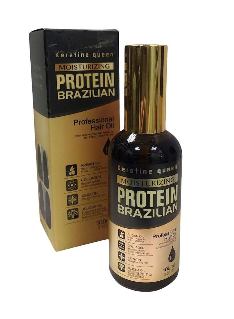 Keratine queen Keratine Queen Moisturizing Protein Brazilian Hair Oil 100ML