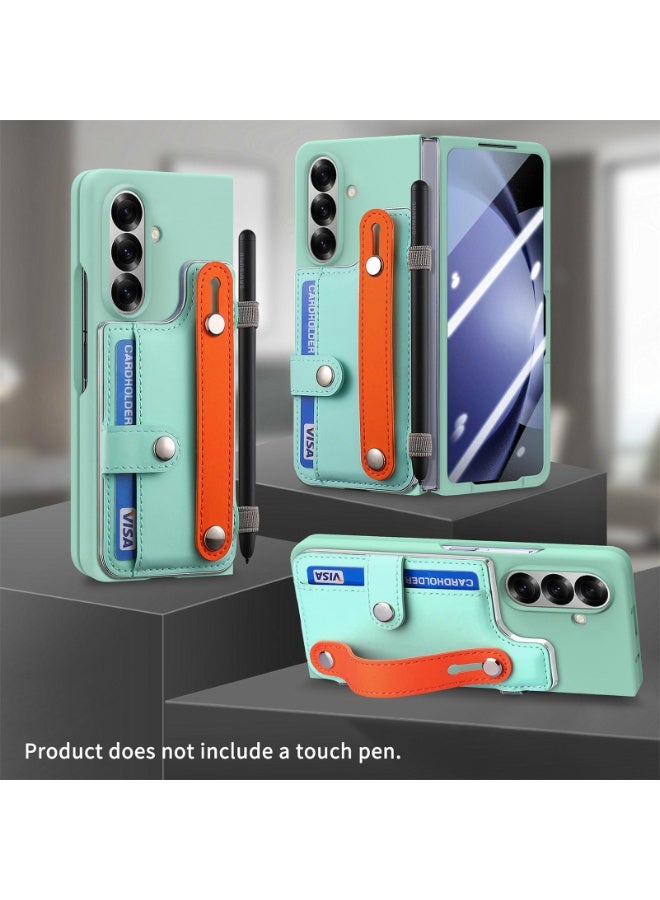 عام غطاء قابل للطي متوافق مع سامسونج جالكسي Z فولد 7 (2025)، بتصميم محفظة مدمج وفتحة قلم. - Image 2