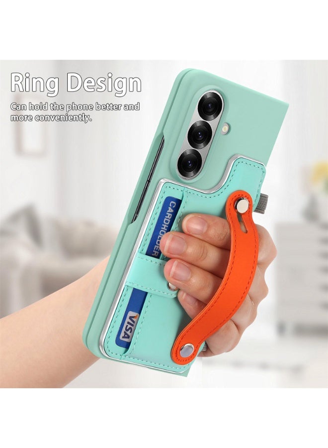 عام غطاء قابل للطي متوافق مع سامسونج جالكسي Z فولد 7 (2025)، بتصميم محفظة مدمج وفتحة قلم. - Image 5