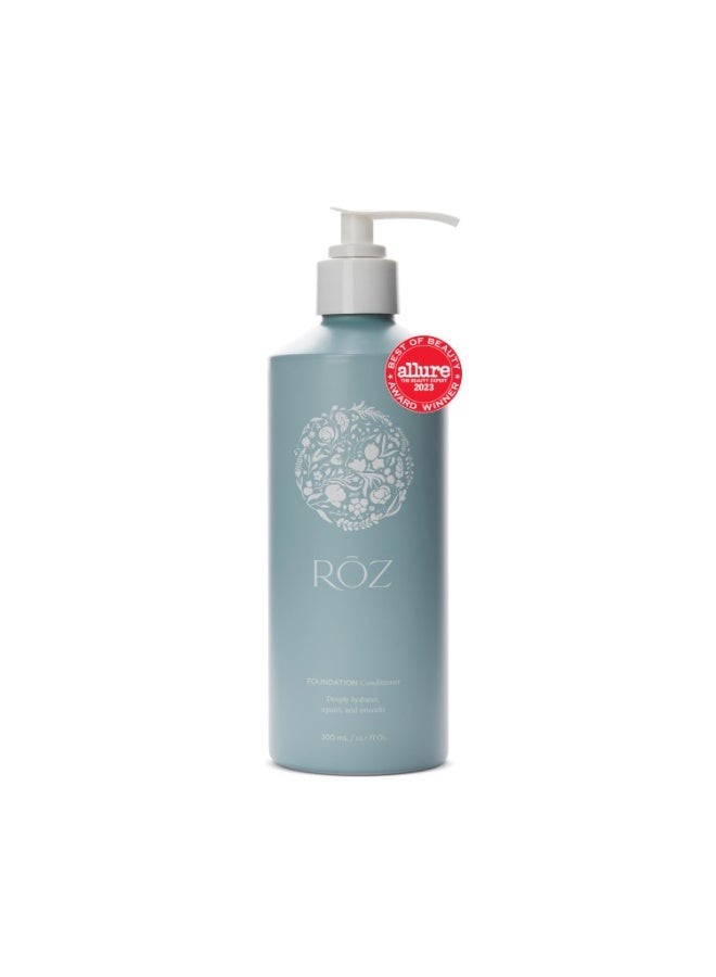 ROZ RŌZ Foundation Conditioner | For All Hair Types | Soothes, Nourishes | Hydrating Ceramides, Pea Peptides, Avocado Oil, Strengthen, Protect | Vegan, Paraben, SLS, Sulfate-Free | 10.1 oz / 300 mL - Image 1
