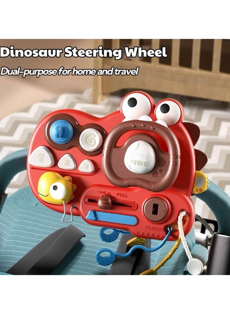 Aideli Steering Wheel Toy for Babies - Montessori Sensory Travel Toy | Car Seat, Stroller & Crib Activity Board | Educational Gift for Infants 18M+ - Image 5