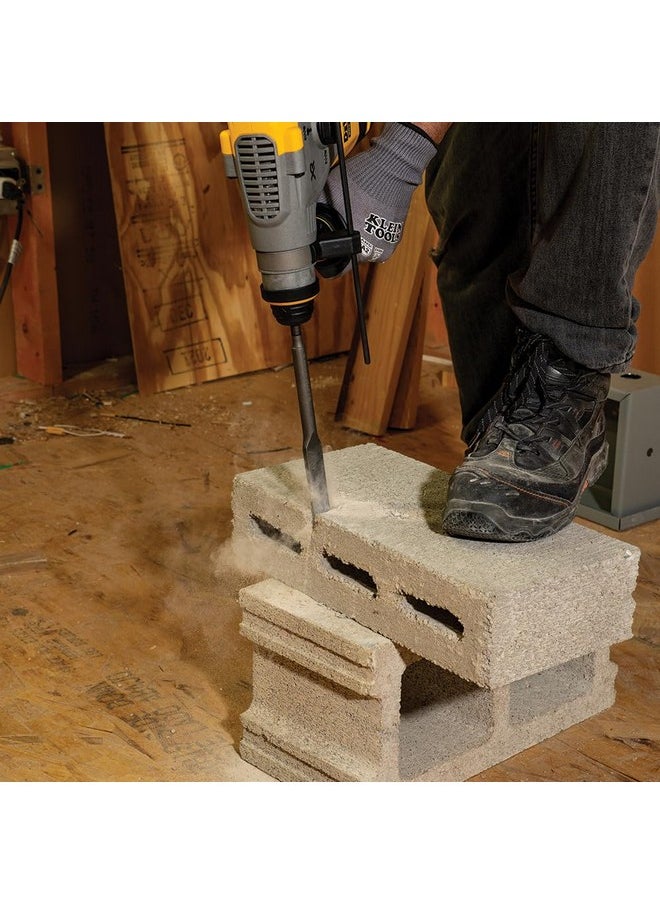 كلاين تولز مفك براغي هدم SDS 32753SD من Klein Tools، إزميل مسطح ورؤوس حادة، للاستخدام مع مثقاب مطرقة دوارة وقضبان رفع يدوية، 3 قطع  - Image 5