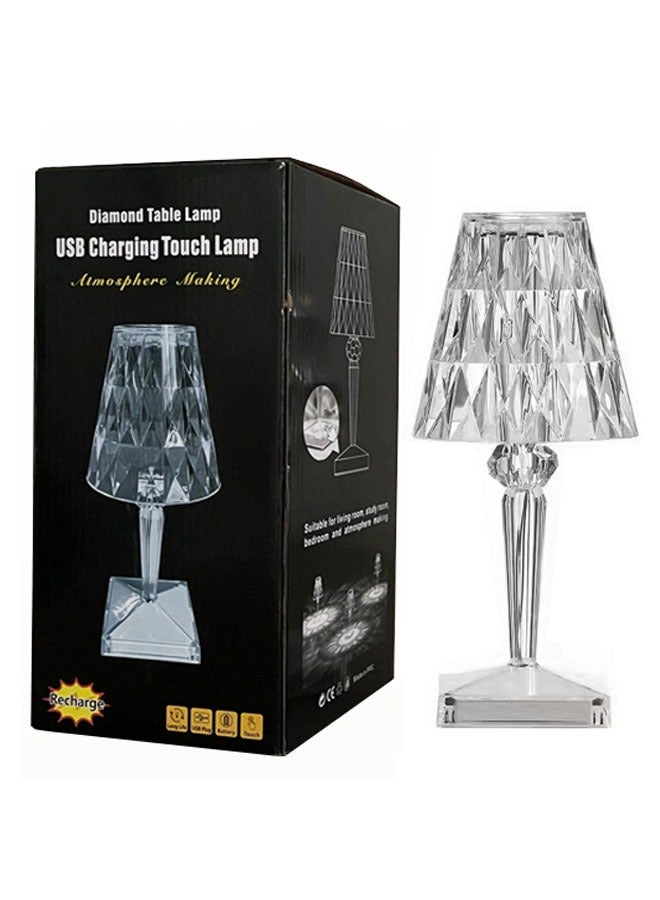زي سي إم - هابي مصباح مكتبي LED كريستالي أكريليك قابل لإعادة الشحن عبر USB - ضوء ليلي للتحكم باللمس لغرفة النوم والمكتب وديكور المنزل - Image 4