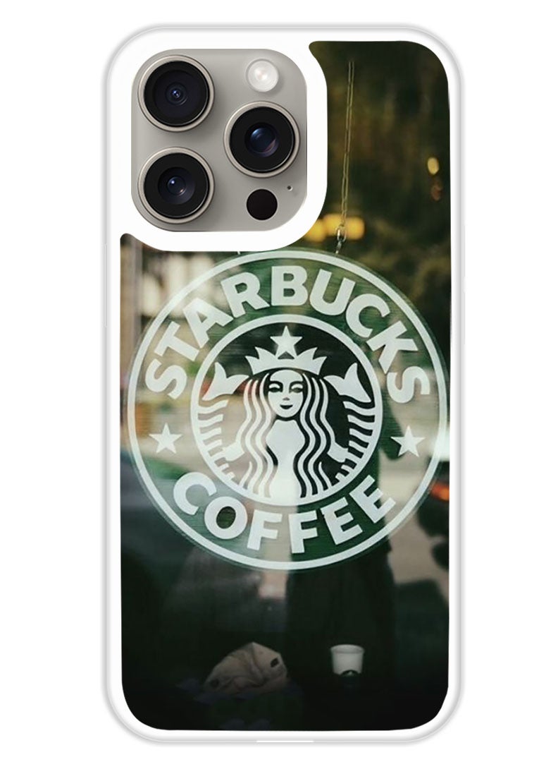 Theodor Protective Case Cover For APPLE IPHONE 15 Pro Max StarBucks 6 (White Bumper) - Image 1