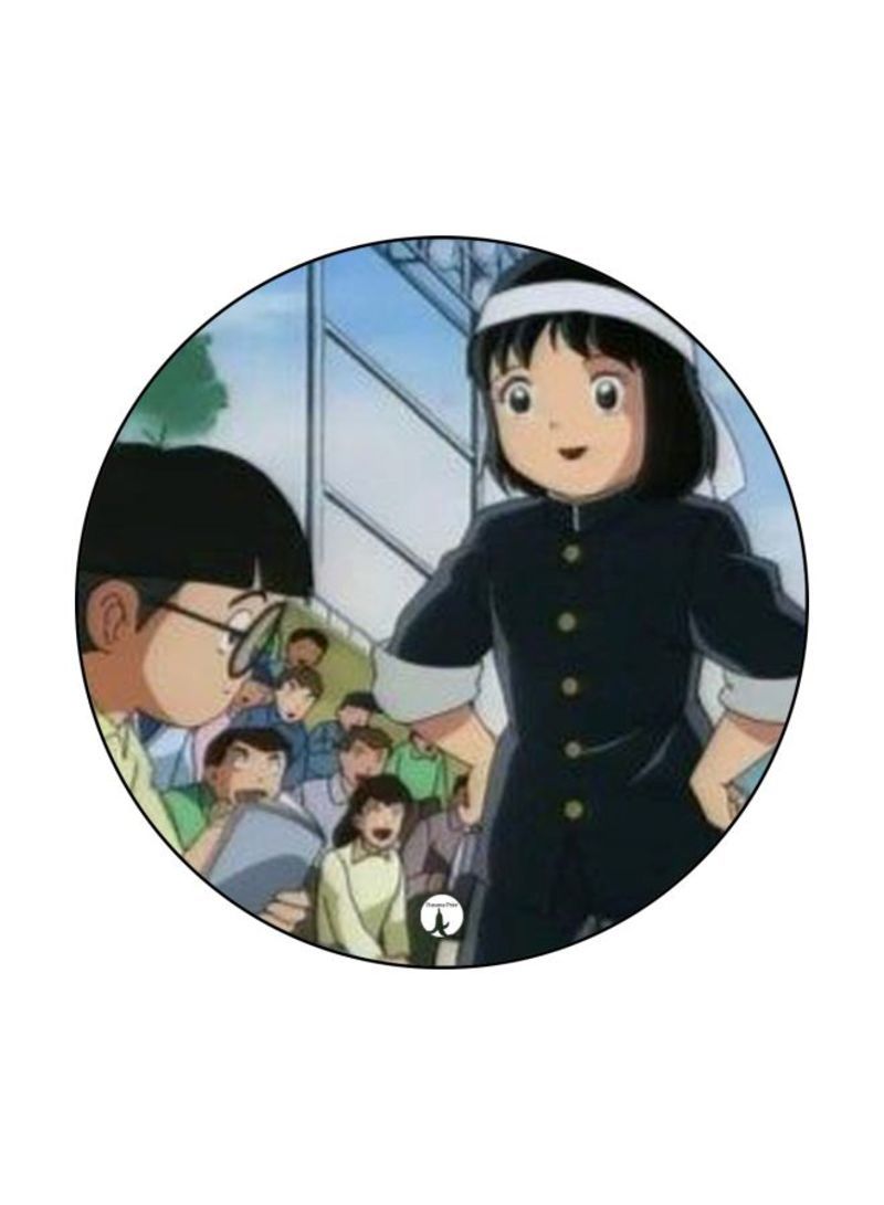 RKN Anime Captain Majid Printed Mouse Pad  Black/Blue/Beige