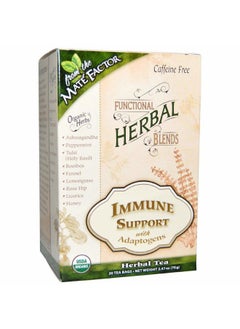 The Mate Factor The Mate Factor Functional Herbal Blends Tea - Immune Support with Adaptogens 20/2.47 Oz (70 G) Bag(S), Green 