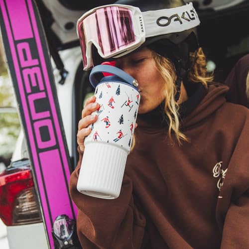 BOTTLE BOTTLE Insulated Water Bottle with Straw and Handle Stainless Steel Water Bottles for Car Sports Home Office and School 26oz Leak Proof(Skiing) - Image 2