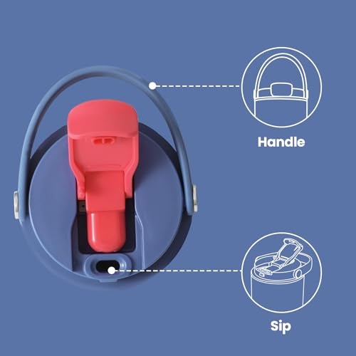 BOTTLE BOTTLE Insulated Water Bottle with Straw and Handle Stainless Steel Water Bottles for Car Sports Home Office and School 26oz Leak Proof(Skiing) - Image 3