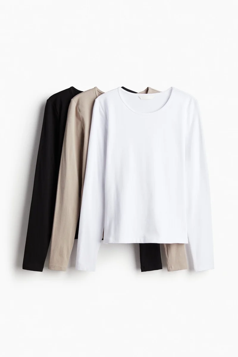 H&M 3-pack jersey tops