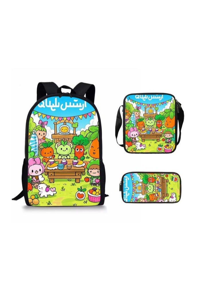 Cartoon style universal three-piece schoolbag - 641  - Image 1